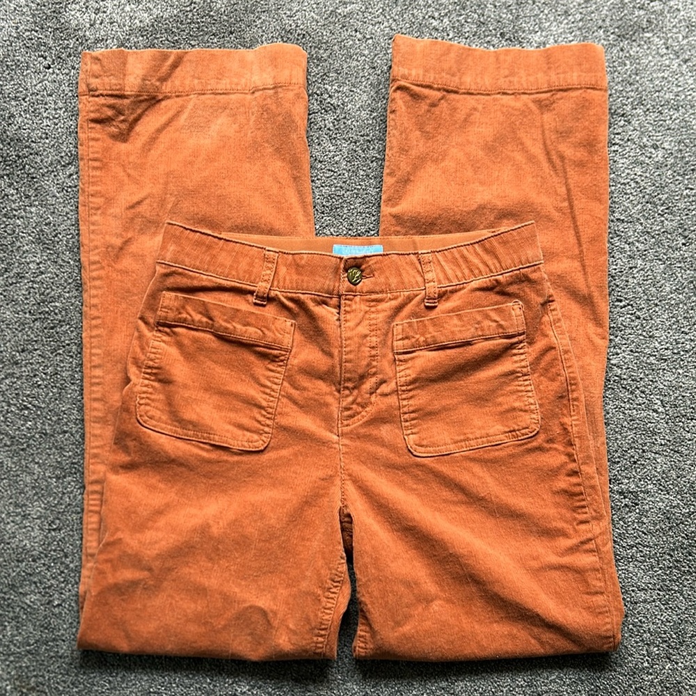 Draper James Wide Leg Corduroy Pants Size 10 NWOT